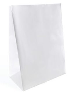 Крафт пакеты с прямоугольным дном белый (без печати)