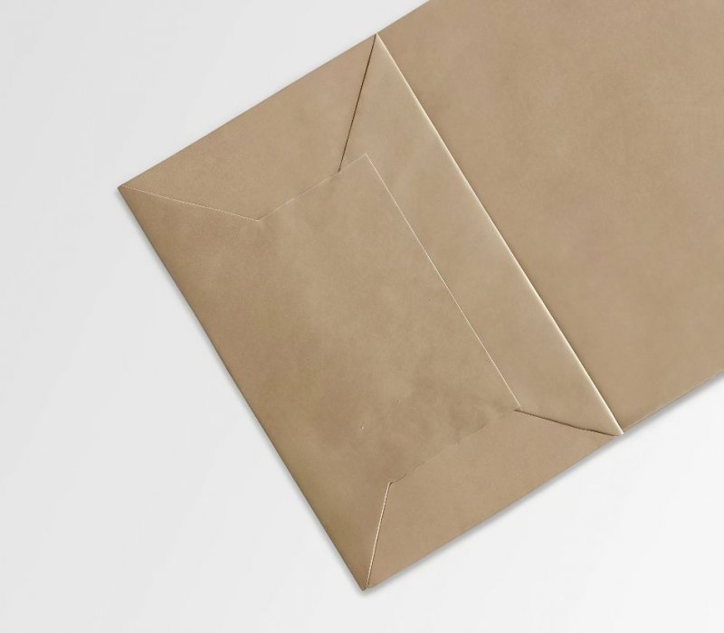 Пакет с прямоугольным дном крафт 120x80x250 (70 г/м²)