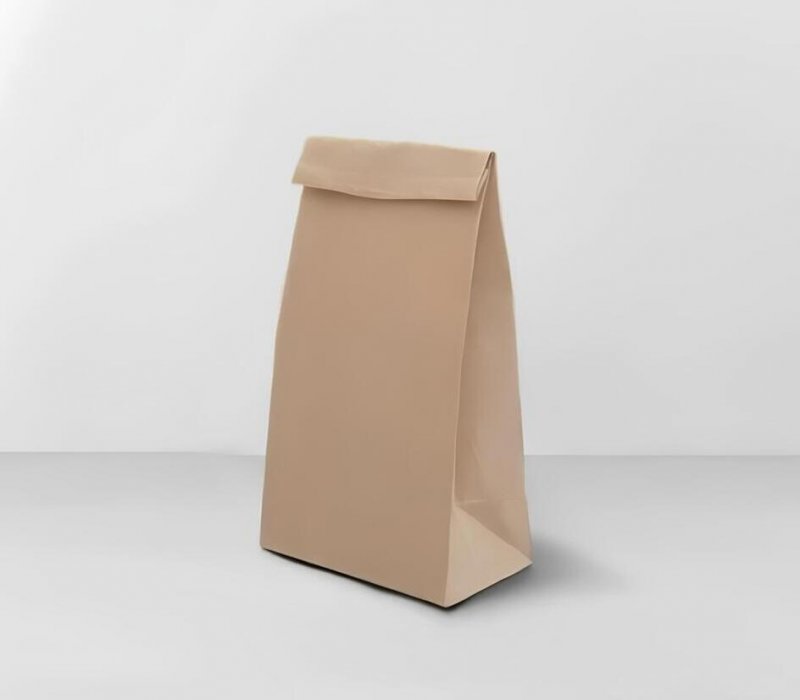 Крафт пакет с прямоугольным дном 120x80x340