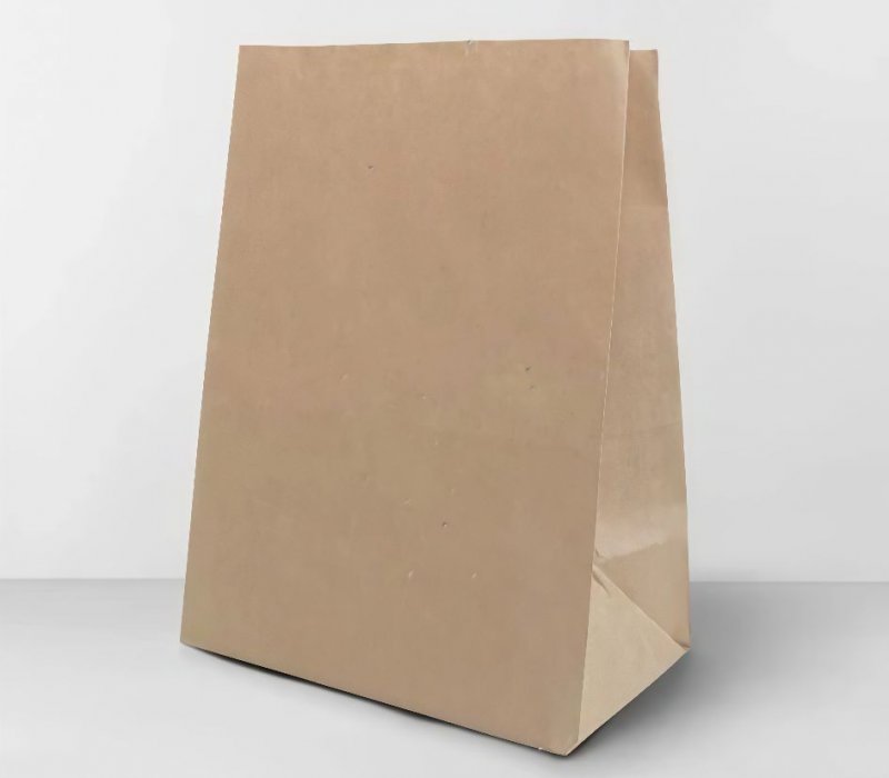 Пакет с прямоугольным дном крафт 180x120x300 (50 г/м²)