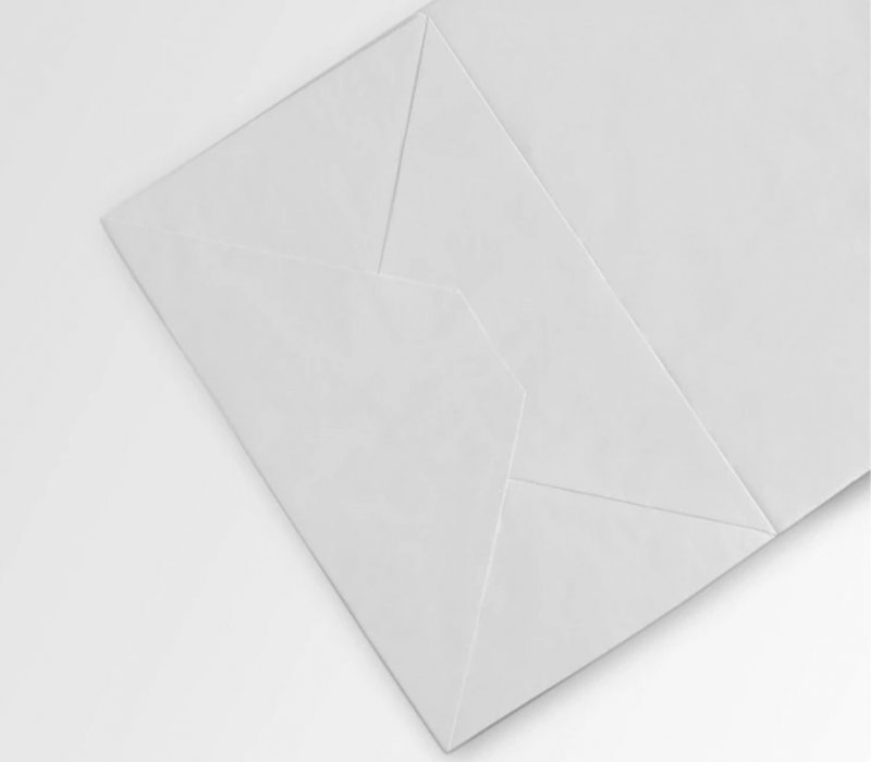 Белый пакет с плоскими ручками 280x180x300