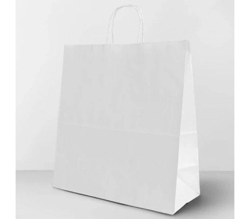 Белый пакет с кручеными ручками 450x150x520