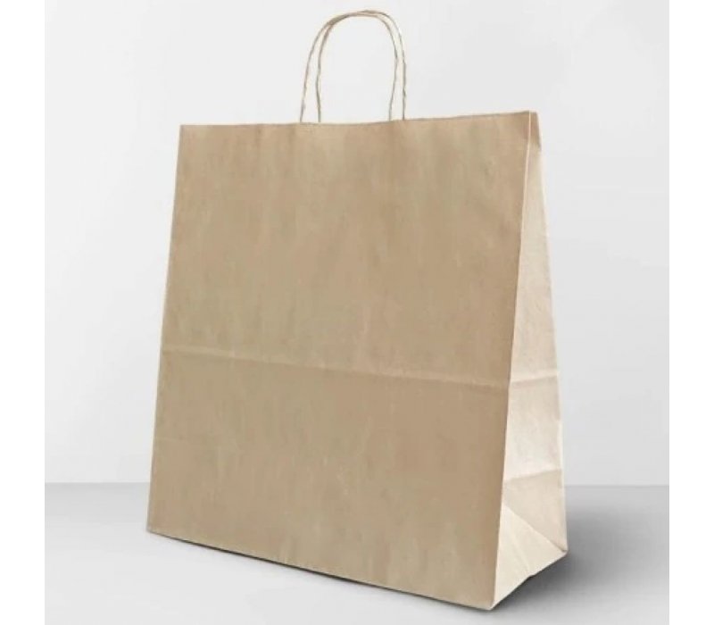 Крафт пакет с кручеными ручками 450x150x520