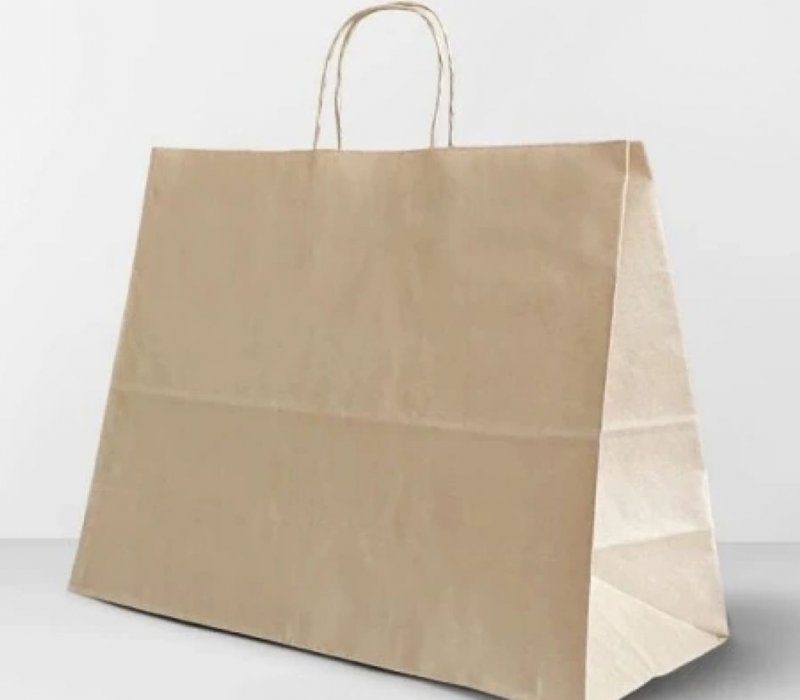 Крафт пакет с кручеными ручками 450x150x350