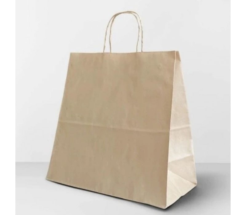 Крафт пакет с кручеными ручками 350x150x300