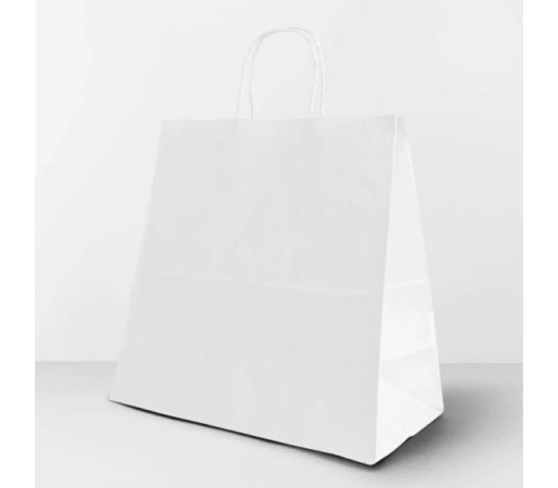 Белый пакет с кручеными ручками 310x195x340