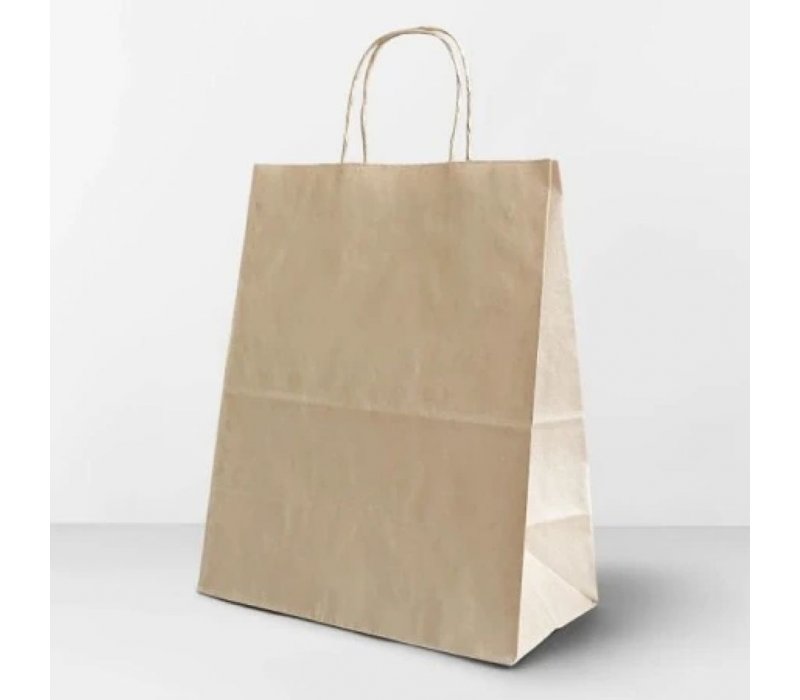 Крафт пакет с кручеными ручками 260x150x320
