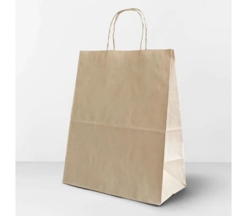Крафт пакет с кручеными ручками 240x140x300