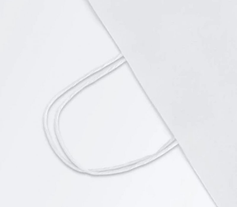 Белый пакет с кручеными ручками 240x105x320