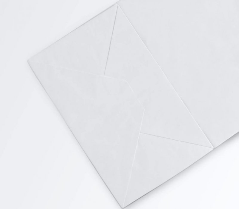 Белый пакет с кручеными ручками 240x105x320