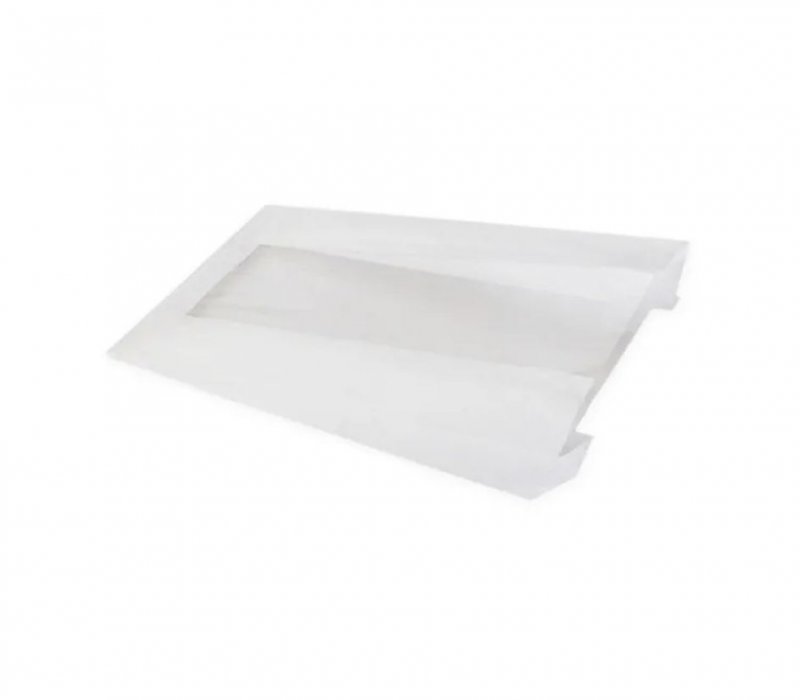 Белый пакет для хлеба и выпечки 260x170(85)x70 с окном