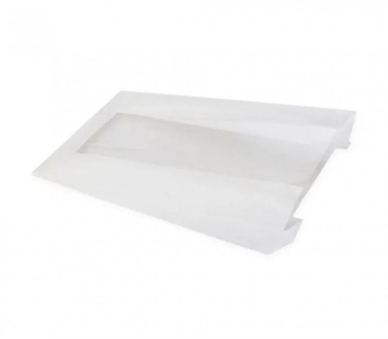 Белый пакет для хлеба и выпечки 330x200(95)x90 с окном