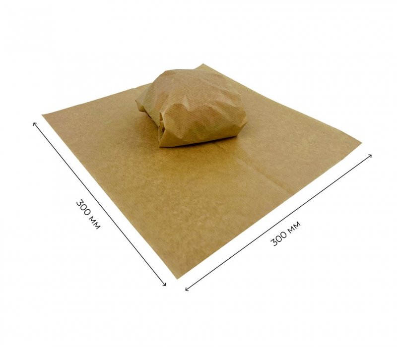 Бумажная обёртка крафт 300x300 не жиростойкая