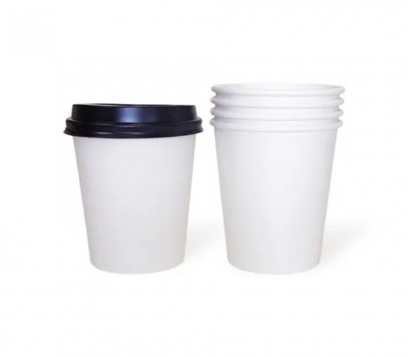 Бумажный стакан 250 мл белый, 1-слойный