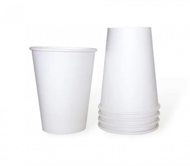 Бумажный стакан 350 мл белый, 1-слойный