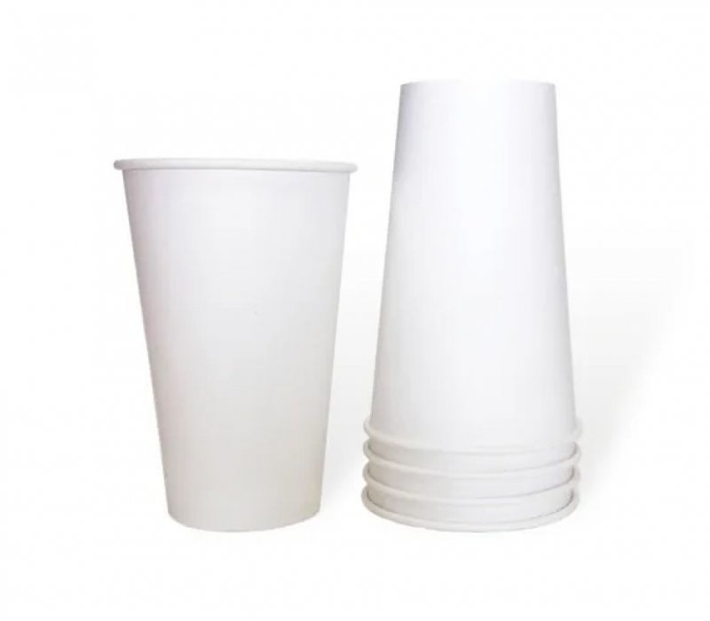 Бумажный стакан 450 мл белый, 1-слойный