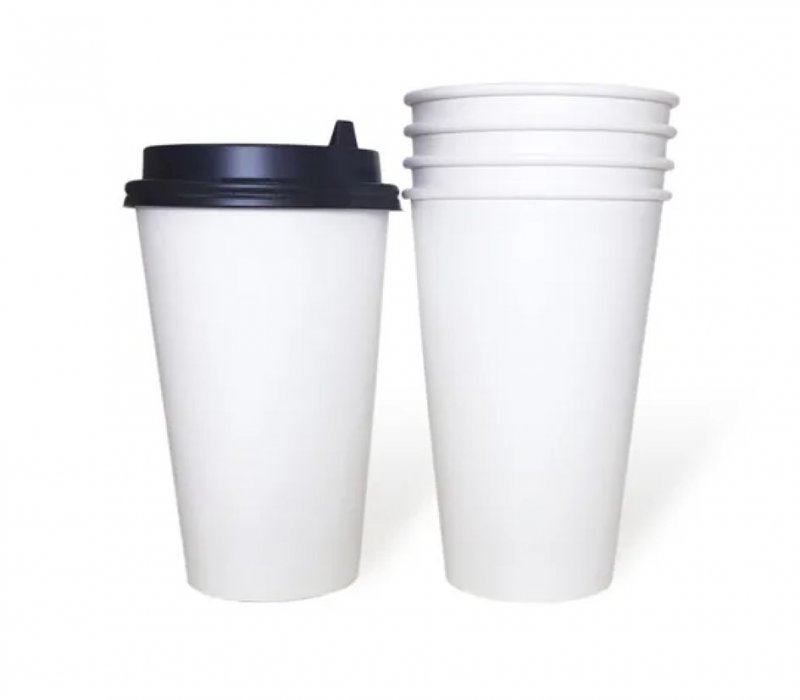 Бумажный стакан 450 мл белый, 1-слойный