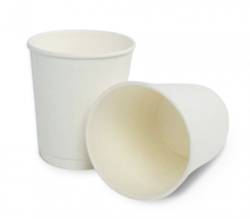 Бумажный стакан 250 мл белый, 2-слойный