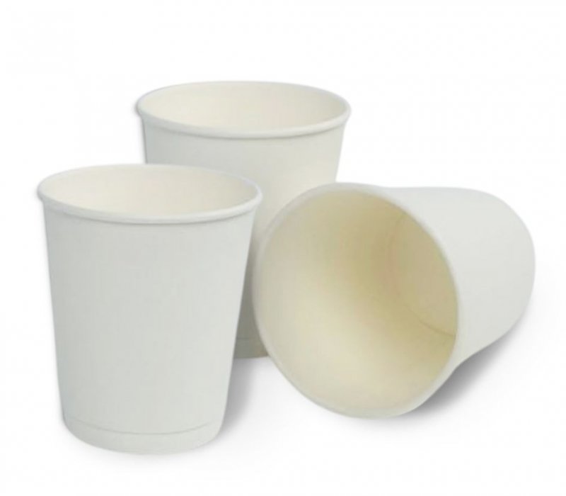 Бумажный стакан 250 мл белый, 2-слойный