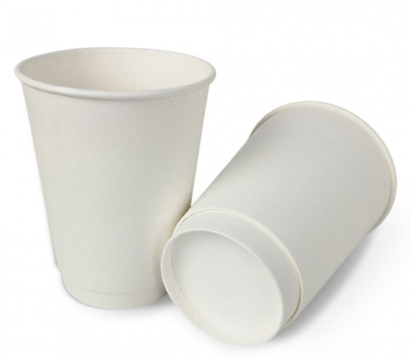 Бумажный стакан 350 мл белый, 2-слойный