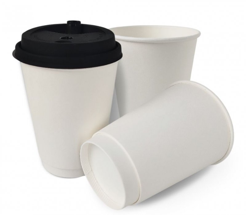 Бумажный стакан 350 мл белый, 2-слойный