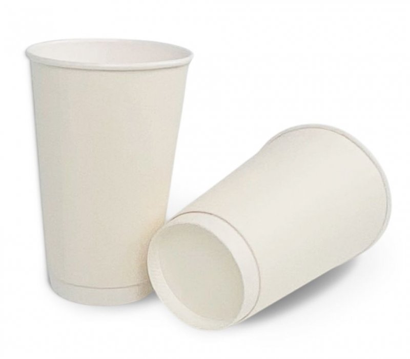 Бумажный стакан 450 мл белый, 2-слойный