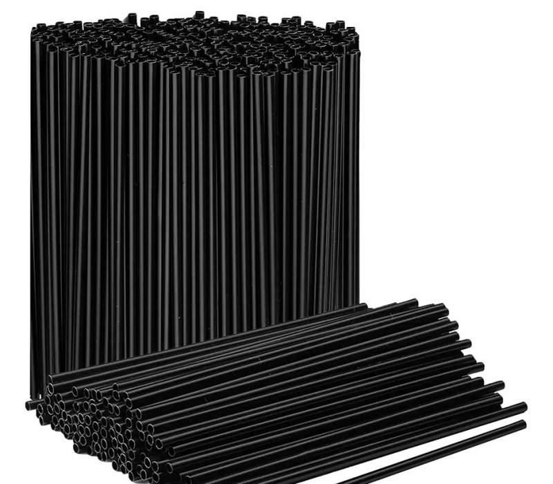 Трубочка толстая 8x240 черная