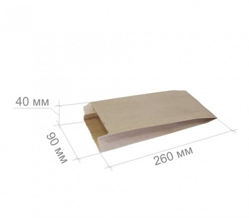 Крафт пакет для шаурмы 260x90x40