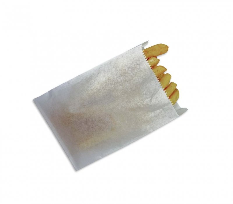 Белый жиростойкий пакет под картофель фри 120x110x35