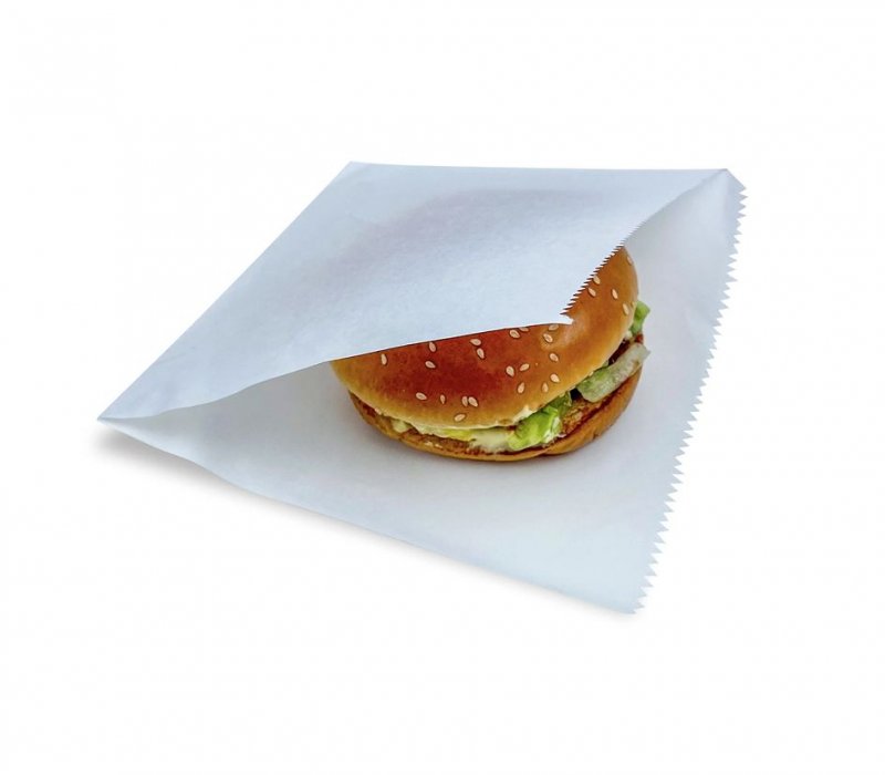 Белый жиростойкий уголок для фаст-фуда 170x170