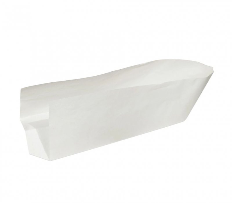 Белый жиростойкий уголок-лодочка под сосиску 210x60x60