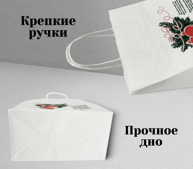 Подарочный пакет с кручеными ручками 240x140x300 "Новогодние шары"