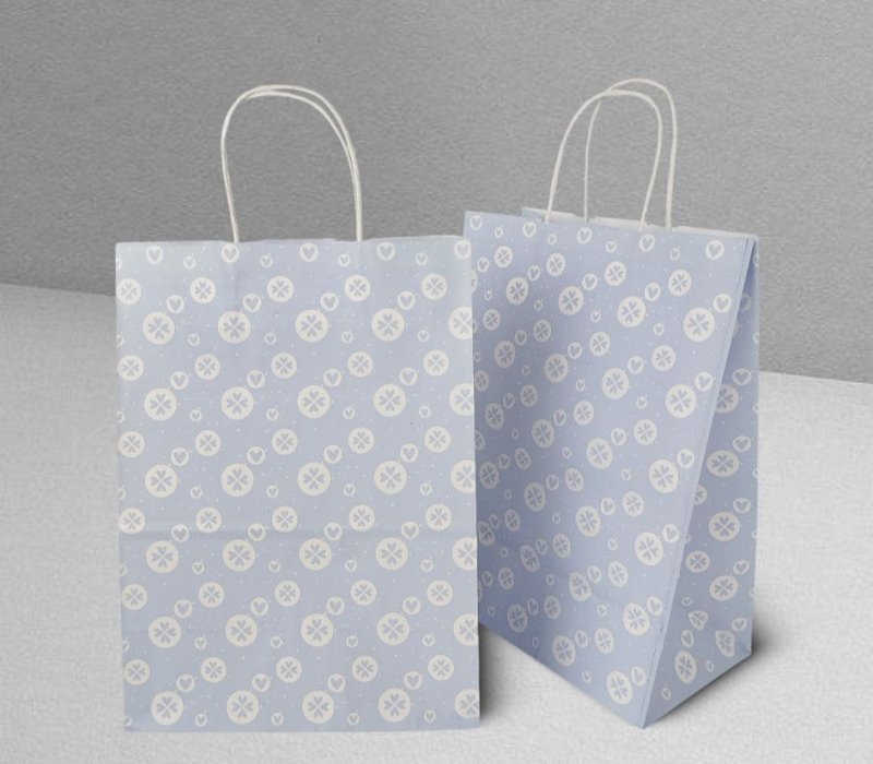 Подарочный пакет с кручеными ручками белый 260x150x360 "Для любимых"