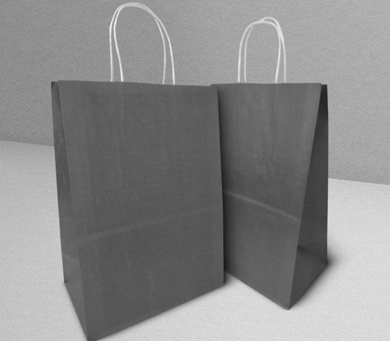 Подарочный пакет с кручеными ручками 260x150x360 "Black"