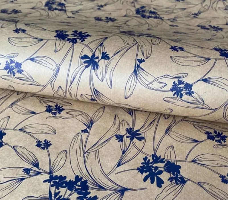 Крафт бумага в рулоне 0,71х10 м "Flowers"