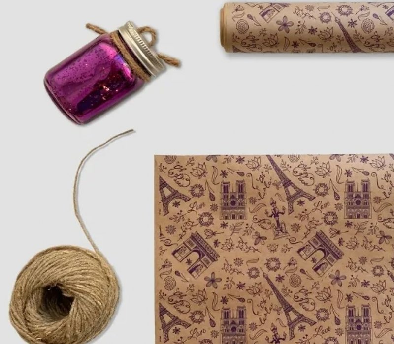 Крафт бумага в рулоне 0,71х10 м "Париж"