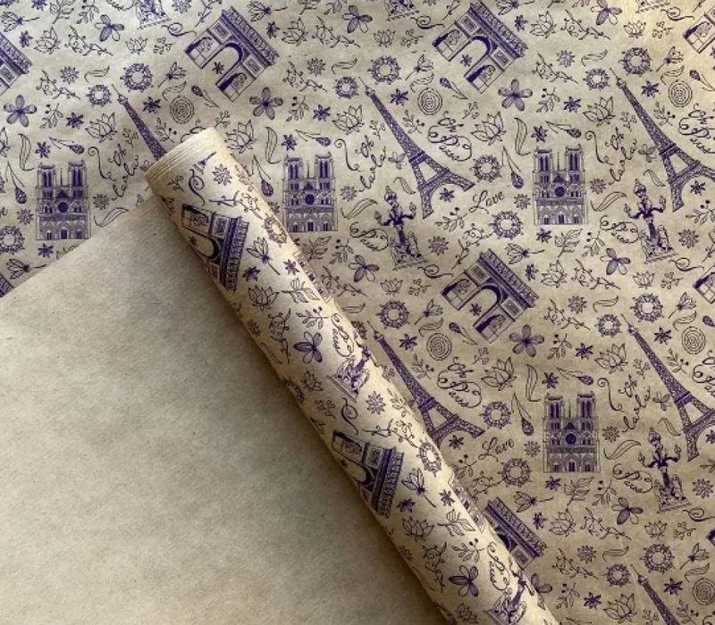 Крафт бумага в рулоне 0,71х10 м "Париж"