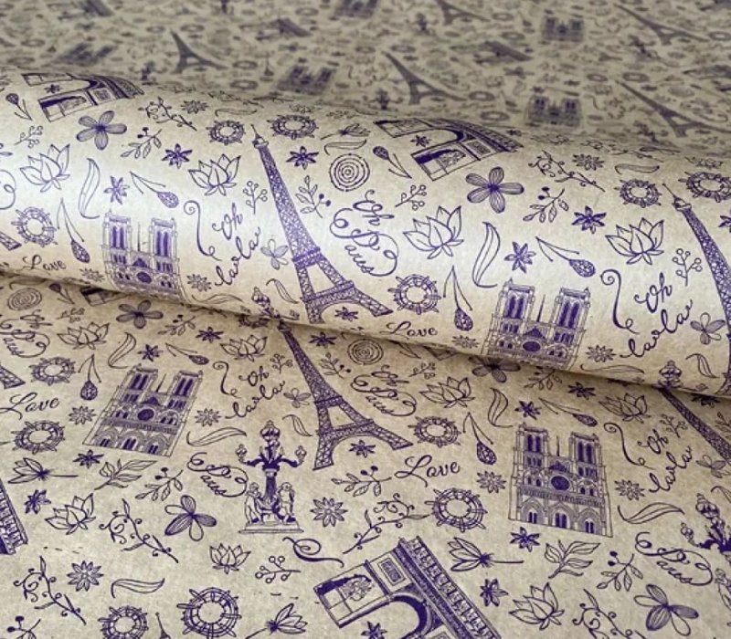 Крафт бумага в рулоне 0,71х10 м "Париж"