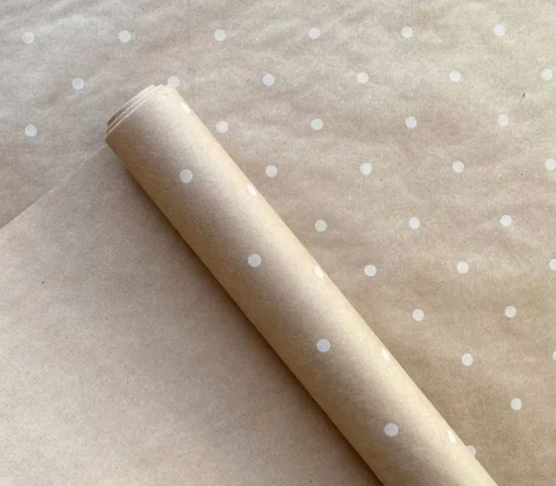 Крафт бумага в рулоне 0,71х10 м "Горошек"
