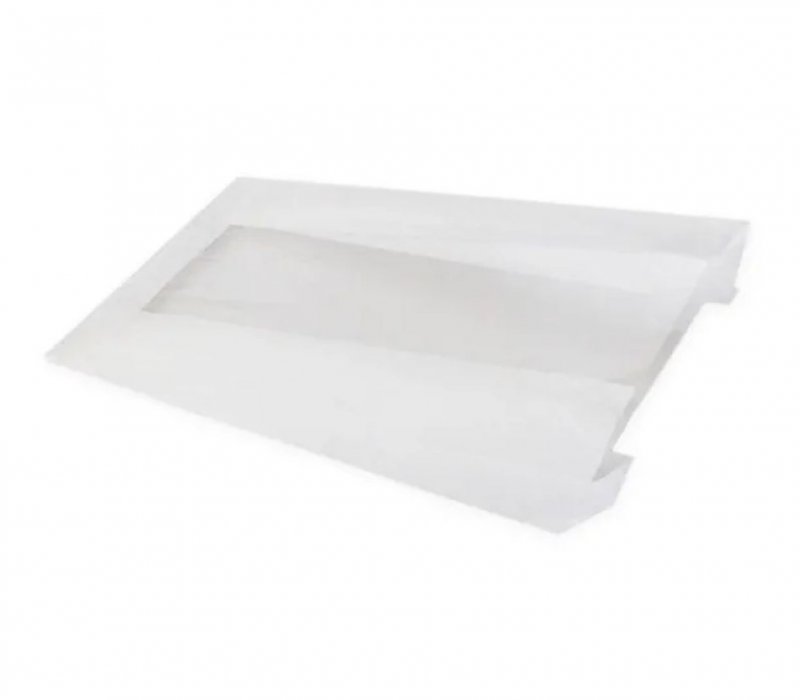 Белый пакет для лаваша 400x200(100)x60 с окном