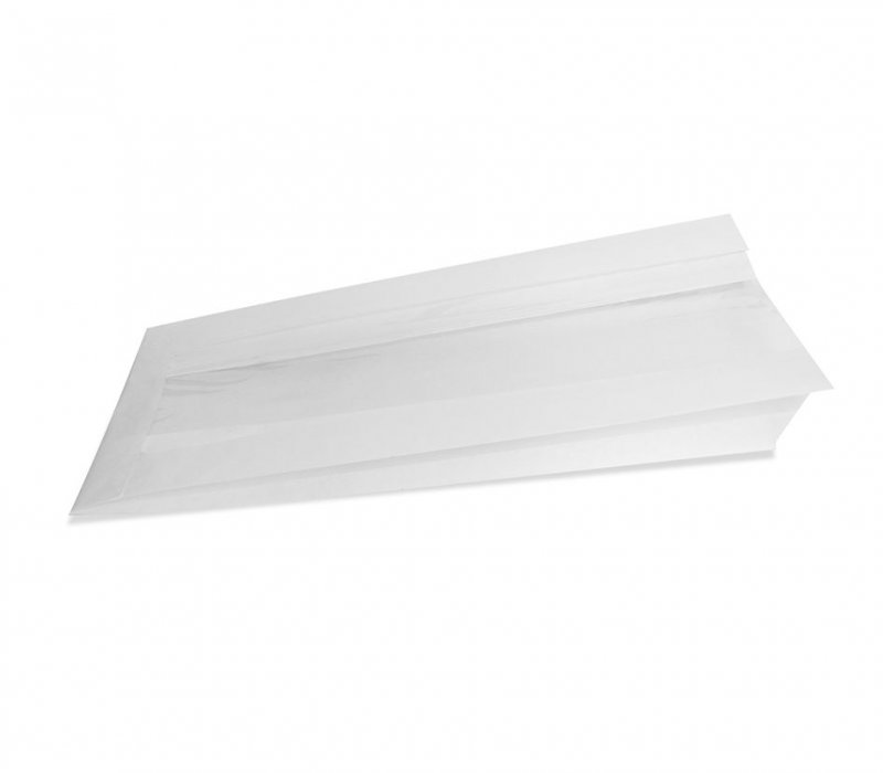 Белый пакет под багет и сэндвич 260x110(50)x40 с окном