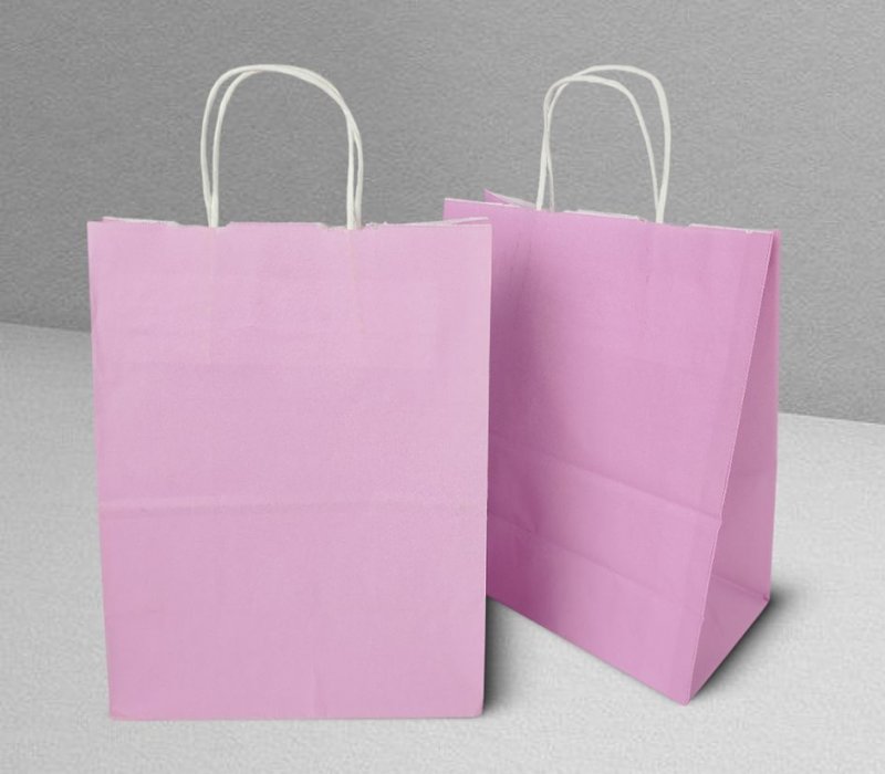 Подарочный пакет с кручеными ручками 240x105x320 "Розовый"