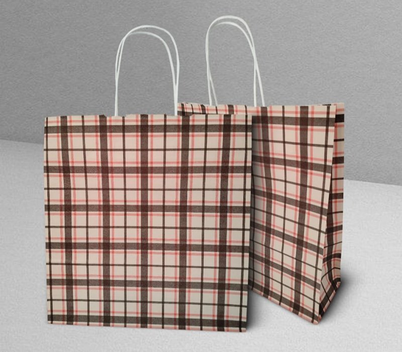 Подарочный пакет с кручеными ручками белый 310x100x310 "London"