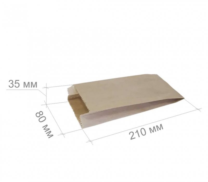 Крафт пакет для шаурмы 210x80x35
