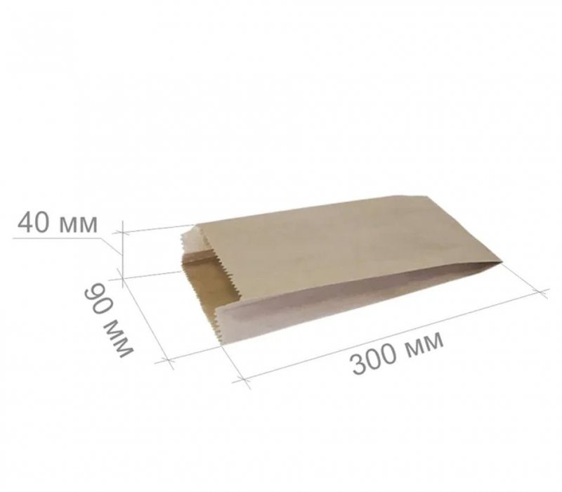 Крафт пакет для шаурмы 300x90x40