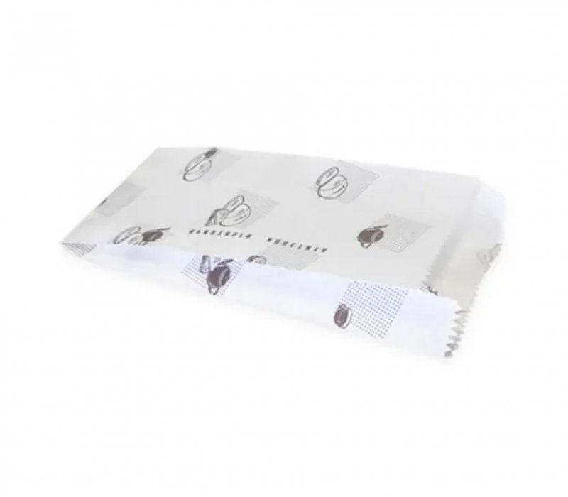 Белый пакет для шаурмы 300x90x40 с типовой печатью