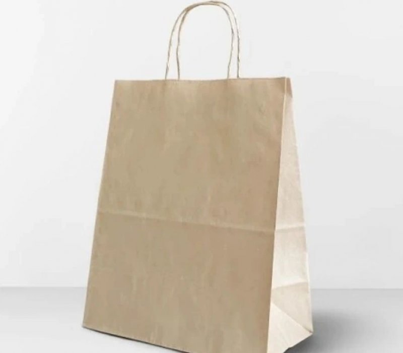 Крафт пакет с кручеными ручками 350x240x360