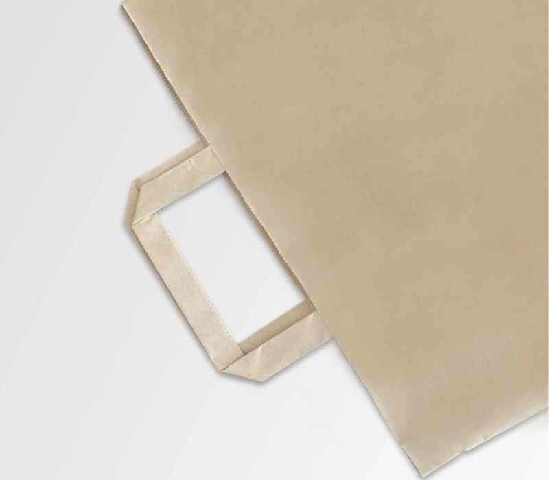 Крафт пакет с плоскими ручками 310x185x340