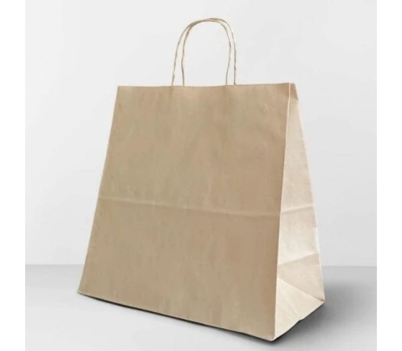 Крафт пакет с кручеными ручками 310x120x370